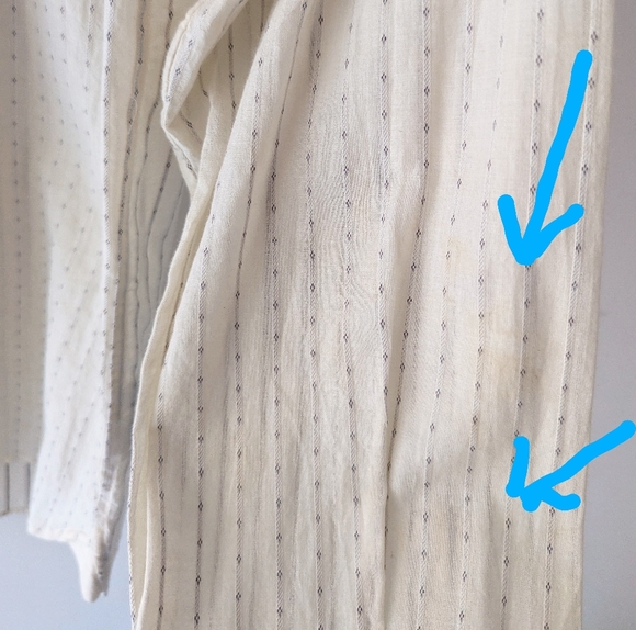 Yigal Azrouel Cream Beige Ivory Stripes Button Down Shirt USA Israel S - Picture 14 of 14